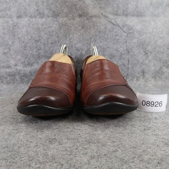 Hush Puppies Shoes Womens 8 Loafer Slip On Casual Leather Comfort Brown Wide Fit - Picture 3 of 16